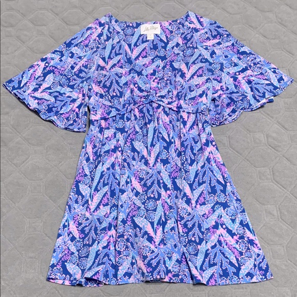 Lilly Pulitzer Minka skirted romper in Barton Blue Star Gazing - Picture 5 of 8